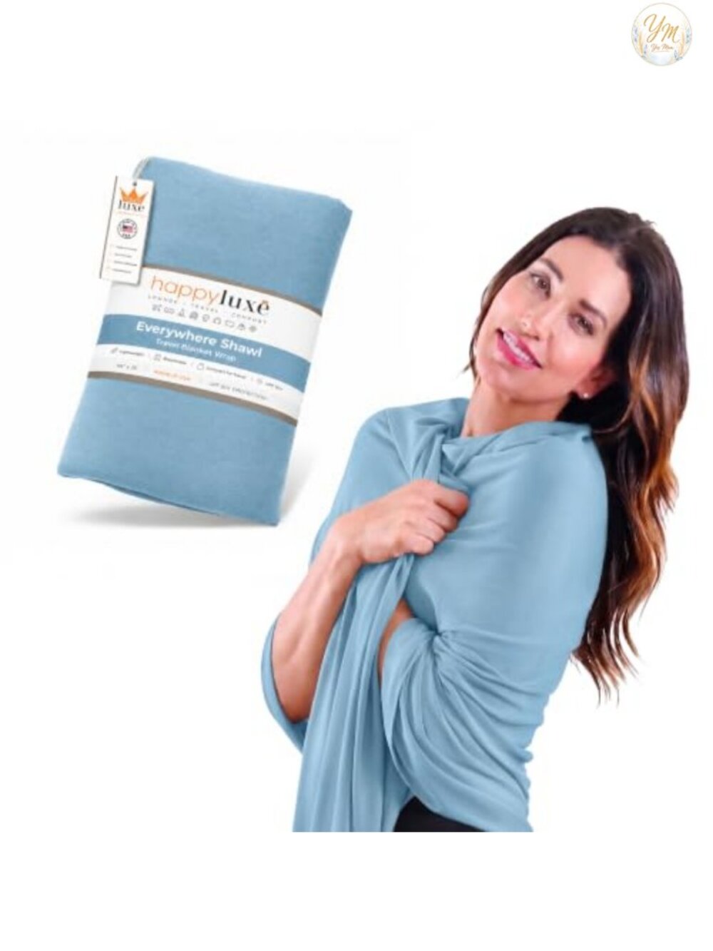 Tencel Modal Pashmina Wrap Shawl Travel Scarf Blanket UPF 50+ Packable
